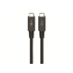 goobay 60200 Câble USB-C Gen 3x2 / 100W/20V/5A / Câble USB-C 4.0/Taux de transfert de données 40 Gbit/s/USB-C vers USB-C Câble d