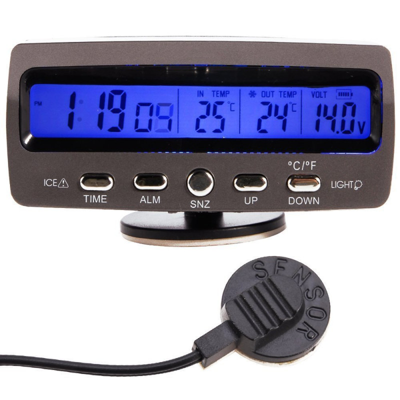 Thermomètre de la température de moniteur de l'alarme LCD/Battery de voiture Thermomètre de la température de moniteur de l'alarme LCD/Battery de voiture