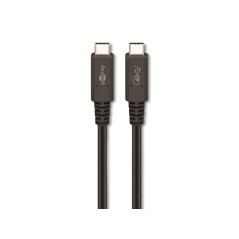 goobay 60200 Câble USB-C Gen 3x2 / 100W/20V/5A / Câble USB-C 4.0/Taux de transfert de données 40 Gbit/s/USB-C vers USB-C Câble d
