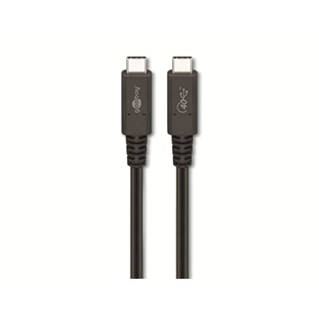 goobay 60200 Câble USB-C Gen 3x2 / 100W/20V/5A / Câble USB-C 4.0/Taux de transfert de données 40 Gbit/s/USB-C vers USB-C Câble d