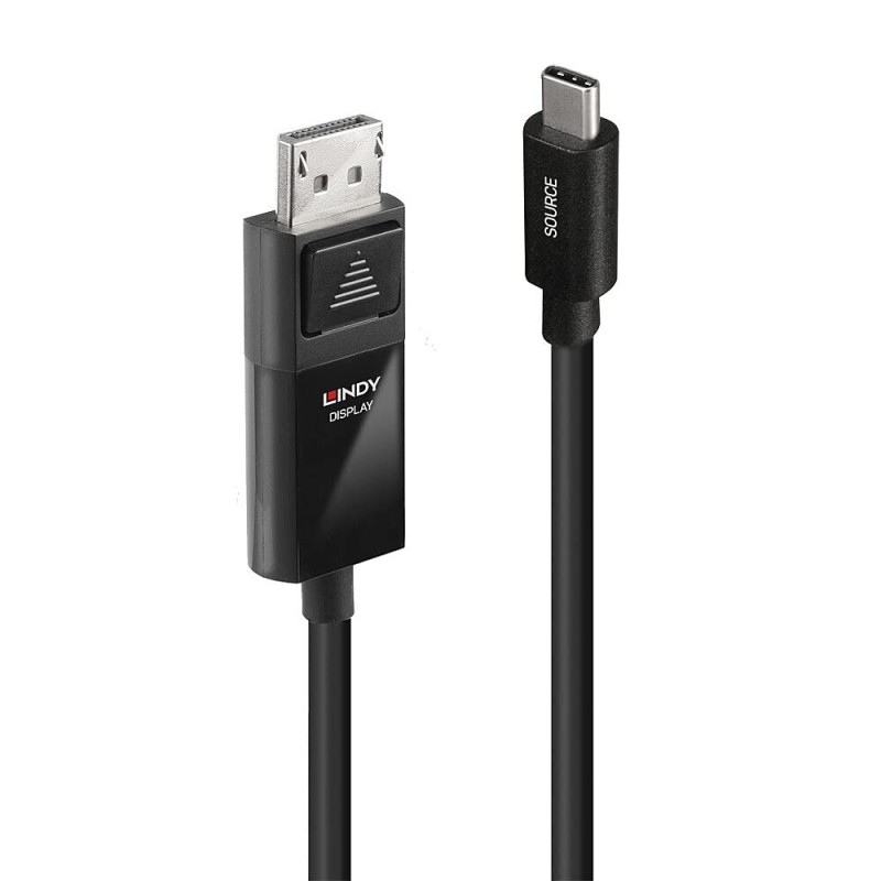 LINDY Câble Adaptateur USB Type C vers DisplayPort 1.4 avec HDR, 2m LINDY Câble Adaptateur USB Type C vers DisplayPort 1.4 avec HDR, 2m