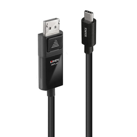 LINDY Câble Adaptateur USB Type C vers DisplayPort 1.4 avec HDR, 2m