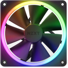 NZXT F120 Ventilateur RGB - RF-R12TF-B1 - Personnalisation avancée de l'éclairage - Refroidissement silencieux - Pack Triple (co
