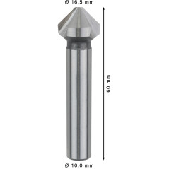 Fraise à Noyer Coniques, 16.5 Diamètre, 60 Longueur Totale