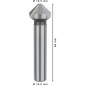 Fraise à Noyer Coniques, 16.5 Diamètre, 60 Longueur Totale Fraise à Noyer Coniques, 16.5 Diamètre, 60 Longueur Totale