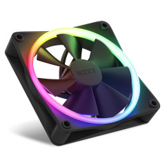 NZXT F120 Ventilateur RGB - RF-R12SF-B1 - Personnalisation avancée de l'éclairage RGB - Refroidissement silencieux - Vendu seul 