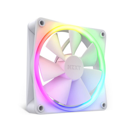 NZXT F120 Ventilateur RGB - RF-R12SF-W1 - Personnalisation avancée de l'éclairage rgb- Refroidissement silencieux - Vendu seul (