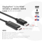 CLUB3D CAC-1087 Câble DisplayPort 1.4 vers HDMI 4K120Hz ou 8K60Hz HDR10 3m M/M CLUB3D CAC-1087 Câble DisplayPort 1.4 vers HDMI 4K120Hz ou 8K60Hz HDR10 3m M/M