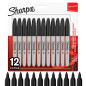 Sharpie marqueurs indélébiles | pointe fine | encre noir permanent | pochette de 12