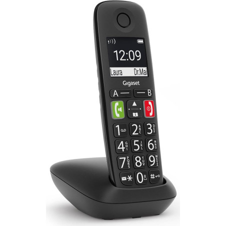 Gigaset E290 Gros boutontéléphone sans Fil - Noir int.