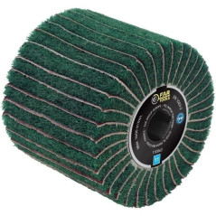 Brosse fibre synthétique et lamelles abrasives Ø120mm/L100mm