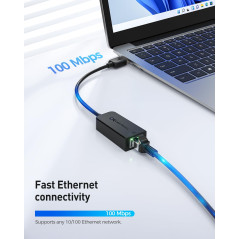 Cable Matters Câble USB 2.0 vers Ethernet noir USB 2.0