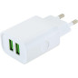 Schwaiger Adaptateur de Charge 230 V - 2 Ports USB 2,4 A - Blanc Schwaiger Adaptateur de Charge 230 V - 2 Ports USB 2,4 A - Blanc