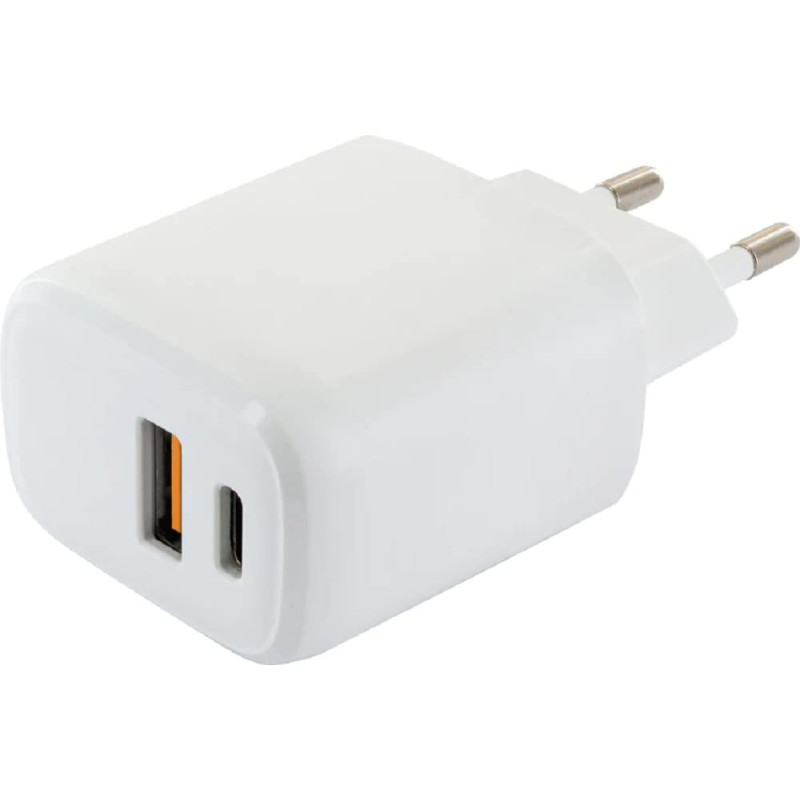 Schwaiger Adaptateur de Charge Rapide USB/Type C Blanc 230 V Schwaiger Adaptateur de Charge Rapide USB/Type C Blanc 230 V