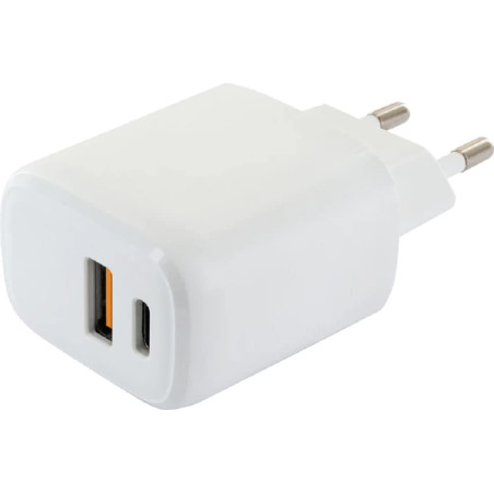 Schwaiger Adaptateur de Charge Rapide USB/Type C Blanc 230 V