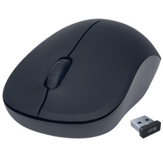 APM 571126 - Souris Sans Fil Optique - Souris Ergonomique Sans Fil Forme Arrondie - Technologie Sans Fil 2,4 Ghz - 3 Boutons et