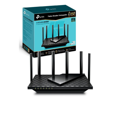TP-Link Archer AXE75 Routeur WiFi6E Tri-Bande AXE5400Mbps, 5 Ports Gigabit, Port USB 3.0, La Toute Nouvelle Bande 6 GHz, WPA3, H