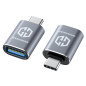 GRAUGEAR Pack de 2 Adaptateurs USB vers USB-C, Transfert de Données Rapide 10 Gbps, Double Face Type-C, Compatibilité Étendue, U GRAUGEAR Pack de 2 Adaptateurs USB vers USB-C, Transfert de Données Rapide 10 Gbps, Double Face Type-C, Compatibilité Étendue, U