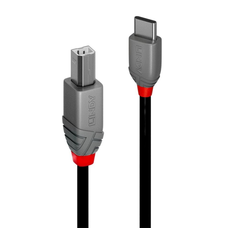 Câble USB 2.0 Type C vers B, Anthra Line, 2m Câble USB 2.0 Type C vers B, Anthra Line, 2m