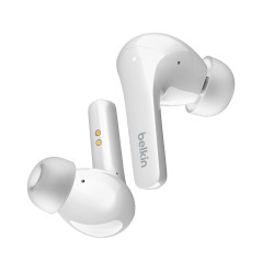 Belkin Écouteurs Bluetooth True Wireless SOUNDFORM Flow avec suppression du bruit de fond (Bluetooth,IPX5 résistance à l’eau, 31