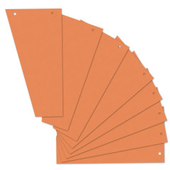 Herlitz Intercalaires trapèze, 120 x 230 mm 100 pièces Orange