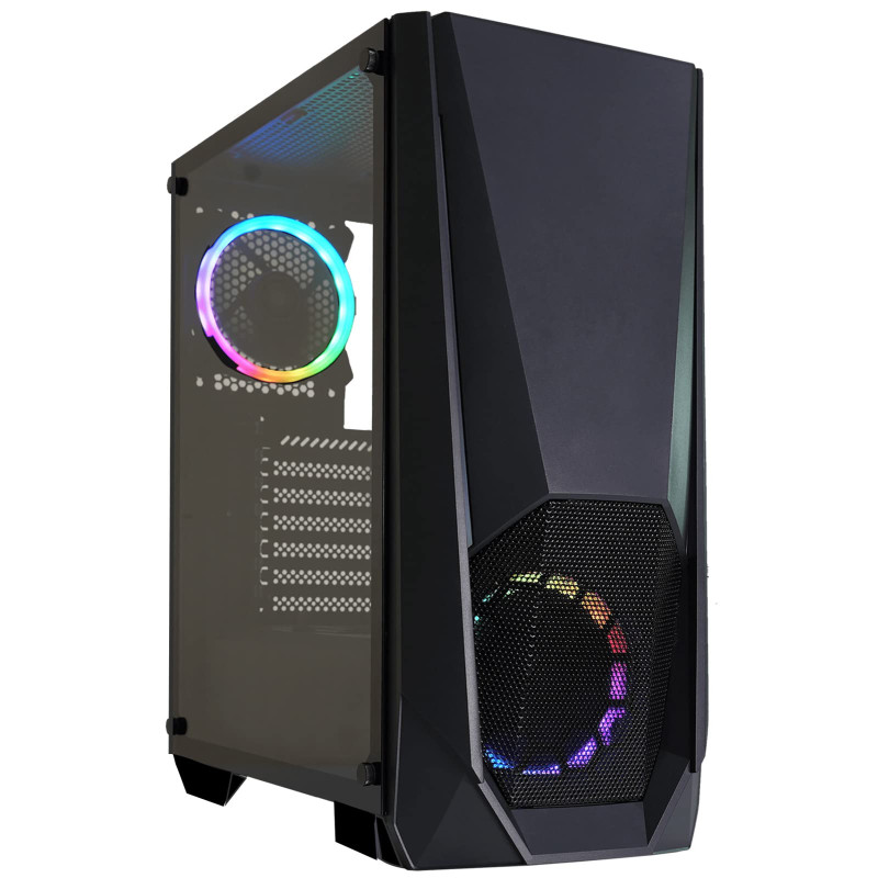 Xilence Xilent Blast X505.ARGB Gaming PC Case, 2X 120mm ARGB PWM Fan, ATX Midi Tower Case, Front Panel with Mesh Part for Good A Xilence Xilent Blast X505.ARGB Gaming PC Case, 2X 120mm ARGB PWM Fan, ATX Midi Tower Case, Front Panel with Mesh Part for Good A