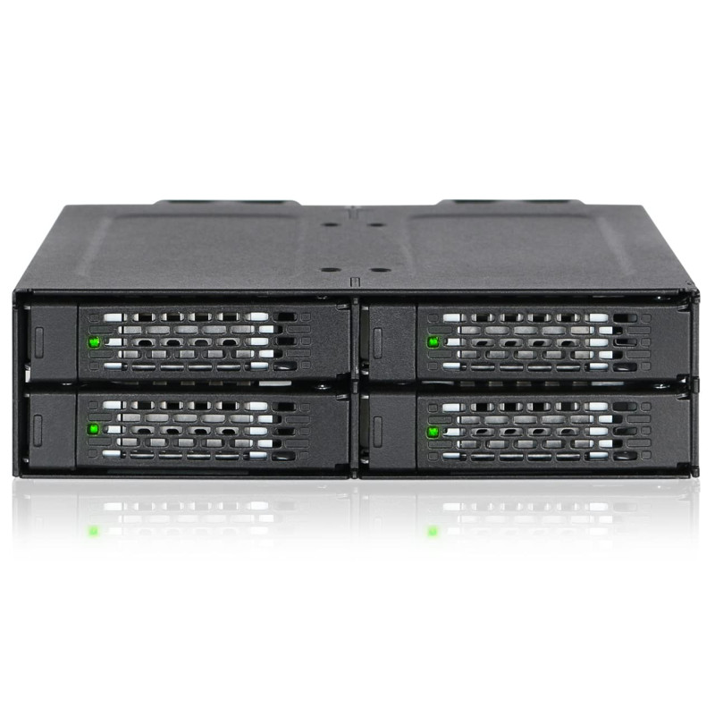 ICY DOCK Rack Mobile Robust métallique, boitier de Rack pour 4 x SSD U.2/U.3 NVMe Oculink (SFF-8612) PCIe 4.0 pour Baie de 5,25" ICY DOCK Rack Mobile Robust métallique, boitier de Rack pour 4 x SSD U.2/U.3 NVMe Oculink (SFF-8612) PCIe 4.0 pour Baie de 5,25"