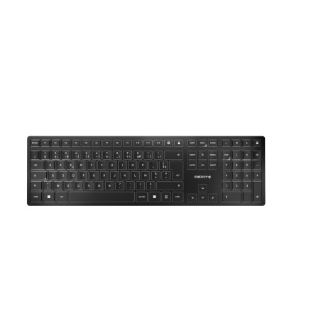 CHERRY KW 9100 SLIM, clavier au design sans fil, disposition française (AZERTY), Connexion au choix Bluetooth ou radio 2,4 GHz,