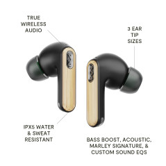 Marley House of Redemption ANC 2 Écouteurs à Réduction de Bruit Active – Écouteurs Intra-Auriculaires sans Fil IPX5, 24H d'Auton