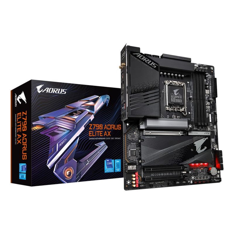 GIGABYTE Z790 AORUS Elite AX Carte Mère - Prend en Charge Les processeurs Intel Core 14e génération, 16*+2+1 Phases VRM Numériqu GIGABYTE Z790 AORUS Elite AX Carte Mère - Prend en Charge Les processeurs Intel Core 14e génération, 16*+2+1 Phases VRM Numériqu