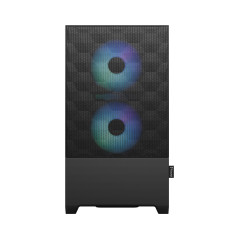 Fractal Design Pop Mini Air RGB Black - Tempered Glass Clear Tint - Honeycomb Mesh Front – TG Side Panel - Three 120 mm Aspect 1