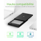 ICY BOX Boîtier USB-C pour disque dur 2, 5 pouces SSD/HDD avec USB 3.0 (5 Gbit/s), Boîtier SATA externe, sans outil, SSD jusqu'à ICY BOX Boîtier USB-C pour disque dur 2, 5 pouces SSD/HDD avec USB 3.0 (5 Gbit/s), Boîtier SATA externe, sans outil, SSD jusqu'à