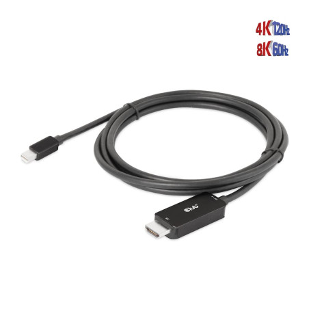Club 3D Câble CAC-1187 MiniDisplayPort™ 1.4 vers HDMI™ 4K120Hz ou 8K60Hz HDR10+ 1,8m St./St.