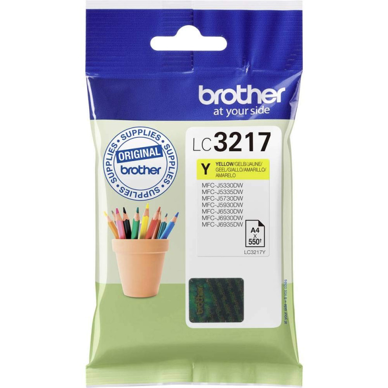 Brother LC3217Y Cartouches d'encre d'origine compatible avec Imprimantes Jet d'Encre Business Smart MFC-J5xxxDW/MFC-J6xxxDW Jaun Brother LC3217Y Cartouches d'encre d'origine compatible avec Imprimantes Jet d'Encre Business Smart MFC-J5xxxDW/MFC-J6xxxDW Jaun