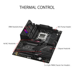 ASUS ROG STRIX B650E-E GAMING – Carte mère AMD Ryzen AM5 ATX (16+2 phases d'alimentation, DDR5, 4 x M.2, PCIe 5.0, WiFi 6E, 2.5G