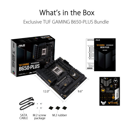 ASUS TUF GAMING B650-PLUS – Carte mère gaming AMD Ryzen AM5 ATX (14 phases d'alimentation, PCIe 5.0 M.2 support, DDR5, 2.5 Gb Et