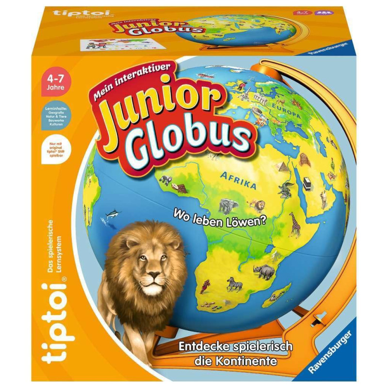 Ravensburger tiptoi® 00115 - Mon globe interactif pour enfants à partir de 4 ans Ravensburger tiptoi® 00115 - Mon globe interactif pour enfants à partir de 4 ans