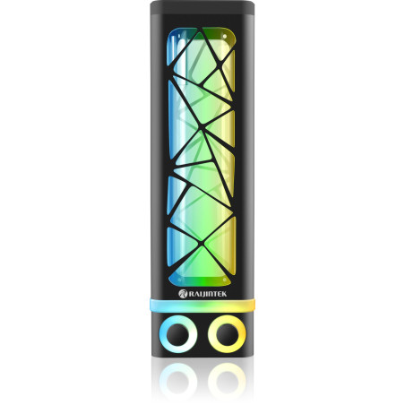 Raijintek Compatible ANTILA Pure R240B Ausgleichsbehälter, 262,5mm, ARGB - Schwarz