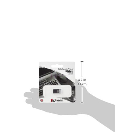 Kingston DataTraveler Micro clé USB 256GB 200MB/s Métal USB 3.2 Gen 1 - DTMC3G2/256GB