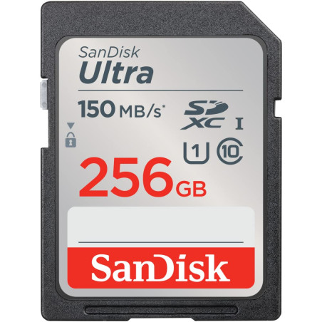 SanDisk 256 Go Ultra SDXC Carte, avec jusqu'à 150 Mo/s, homologuée A1, UHS-I carte, Classe 10, U1