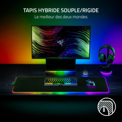 Razer Strider Chroma XXL - Tapis de Souris Hybride avec Fond et Dessus Souples pour des balayages Doux (optimisé pour Les capteu