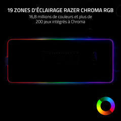 Razer Strider Chroma XXL - Tapis de Souris Hybride avec Fond et Dessus Souples pour des balayages Doux (optimisé pour Les capteu