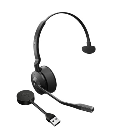 Jabra Engage 55 - Micro-casque mono sans fil avec adaptateur DECT USB-A Link 400, Microphone à réduction de bruit, Portée étendu