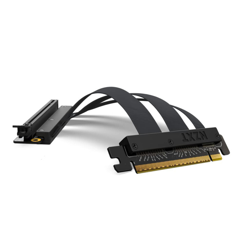NZXT PCIe 4.0x16 Riser Cable - AB-RC200-B1 - Câble Riser flexible et blindé - Performance haute vitesse - Longueur 200mm NZXT PCIe 4.0x16 Riser Cable - AB-RC200-B1 - Câble Riser flexible et blindé - Performance haute vitesse - Longueur 200mm