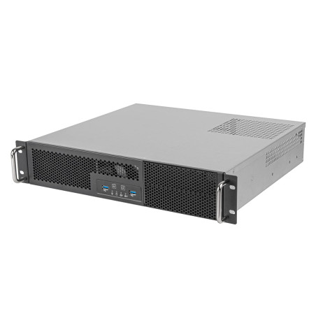 Silverstone Technology SST-RM23-502-MINI - Châssis de Serveur Industriel Micro-ATX Montage en Rack à Double Baie de Disque 5,25 