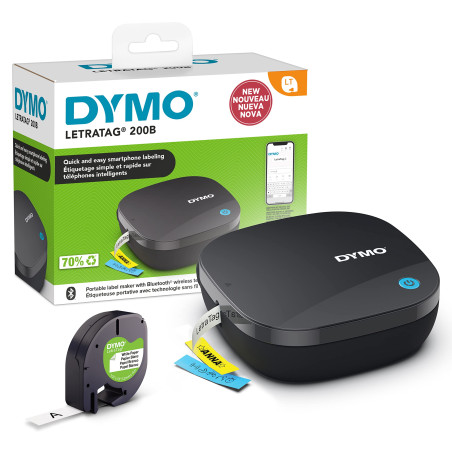 DYMO LetraTag 200B étiqueteuse Bluetooth | Imprimante d'étiquettes compacte | Se connecte à iOS et Android à l'aide de la techno