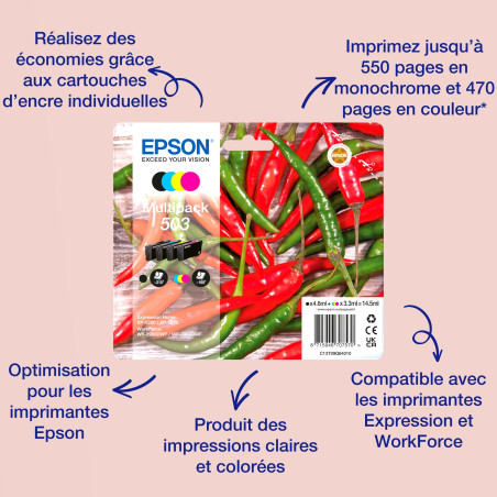 Cartouche d'encre Originale Epson 503 Multicouleur