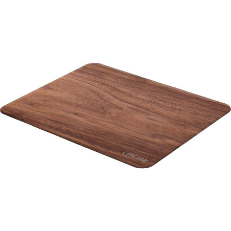 InLine® 55477W WoodPad Tapis de Souris en Bois véritable Noyer 240 x 200 mm
