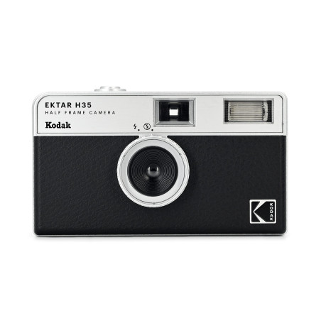 Kodak EKTAR H35 Caméra vidéo Demi-Format 35 mm, réutilisable, sans Mise au Point, léger, Facile à Utiliser (Noir) (Film et Pile