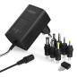 ANSMANN APS 300 Bloc d'alimentation universel 12 V avec 7 adaptateurs différents – Fiche d'alimentation jusqu'à max. 300 mA – Po ANSMANN APS 300 Bloc d'alimentation universel 12 V avec 7 adaptateurs différents – Fiche d'alimentation jusqu'à max. 300 mA – Po
